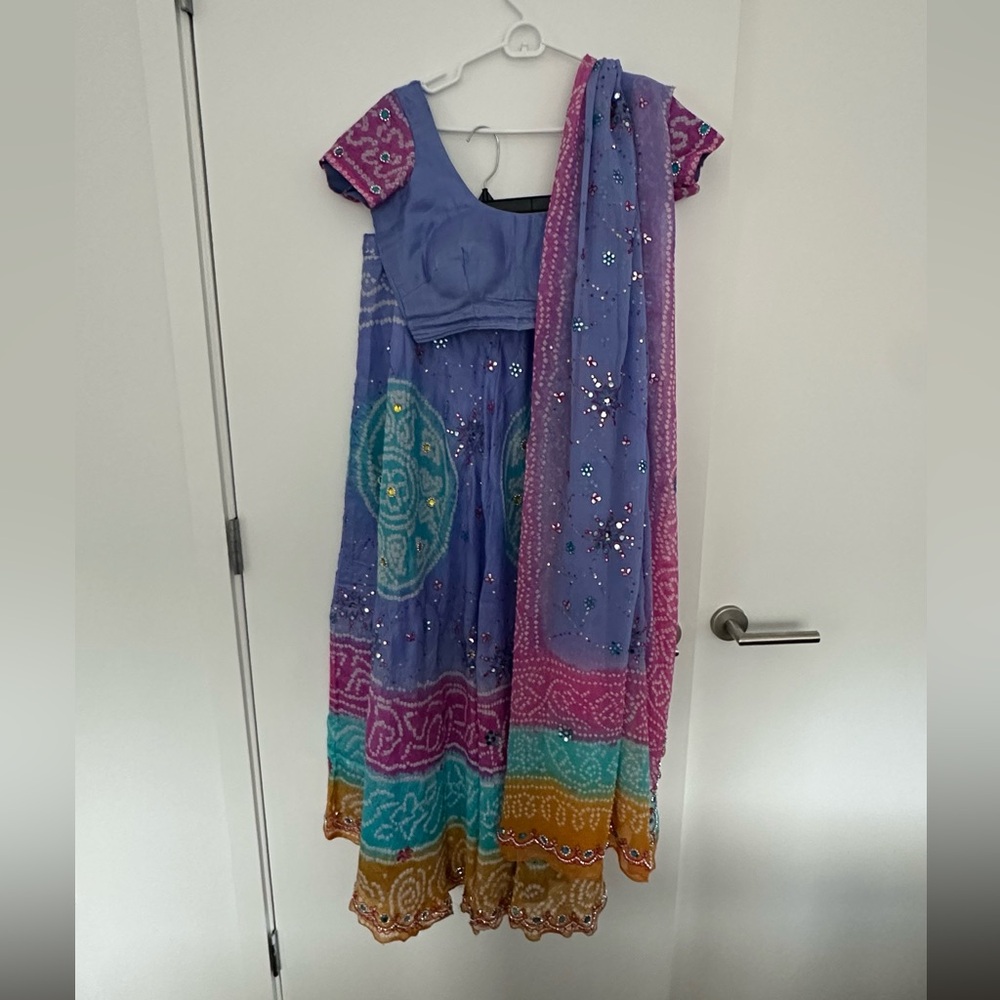 Indian Multi-color Bandhani Chaniya Choli